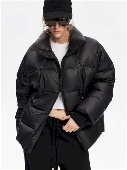 Winter Stand Collar Black Warm 90 Down Jacket【s0000014871】