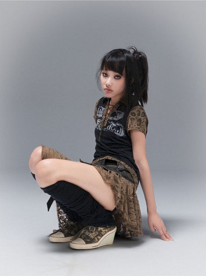 POLO NECK COLLISION COLOR SLEEVE TOP [S0000008468]