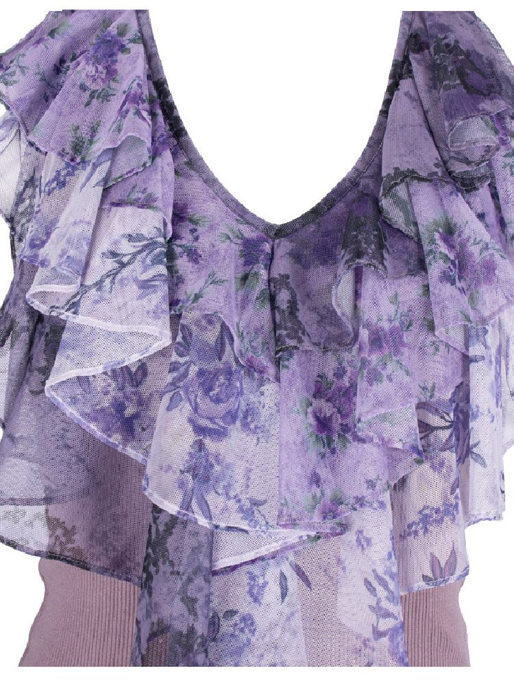 Vintage Pattern Ruffle Camisole【s0000018060】