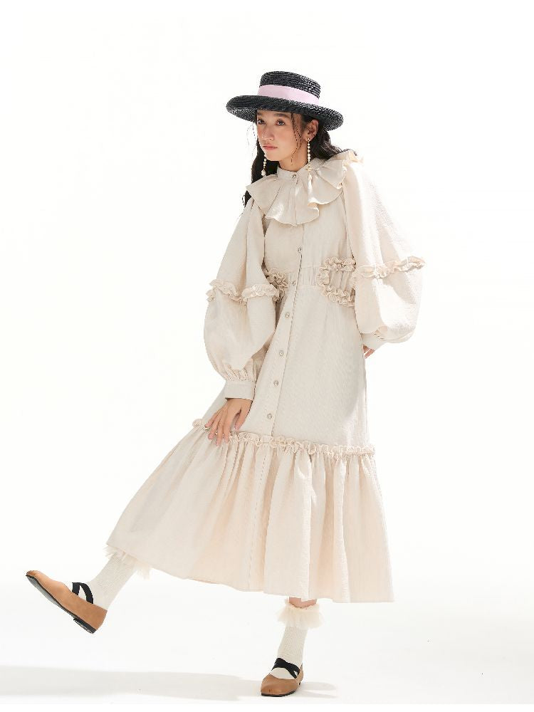 큰 소매 느슨한 밑단 드레스 [S0000011316]