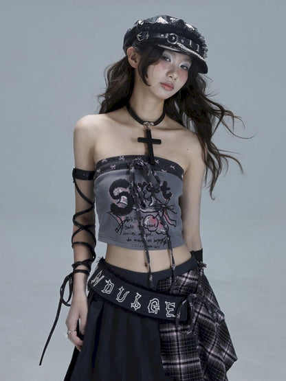Small smocked printed tank tops【s0000013486】