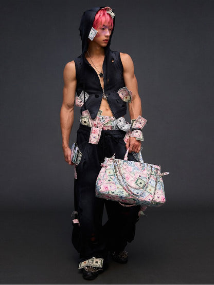 Distressed Vest Jackrt【s0000017489】