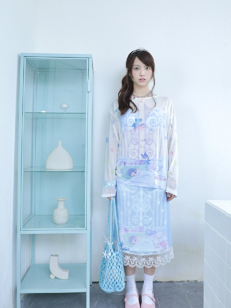 Artistic Lace Mesh Half Length Dress【s0000017479】
