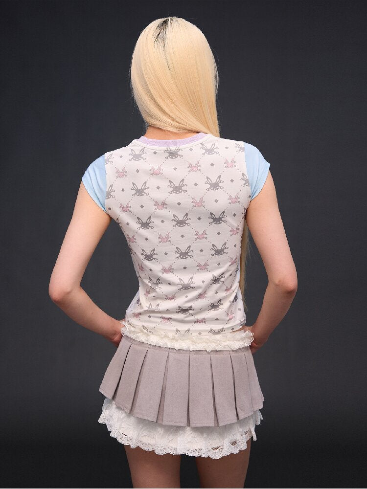 Angel Girl Printed Slim T-Shirt【s0000017289】