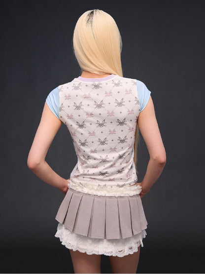 Angel Girl Printed Slim T-Shirt【s0000017289】