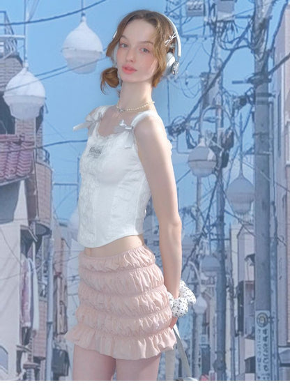 Lace Bow Tank Camisole【s0000012246】