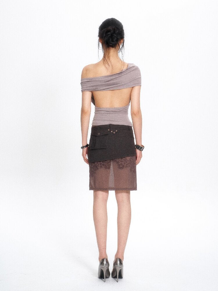 Color Block Patchwork Midi Skirt【s0000017656】