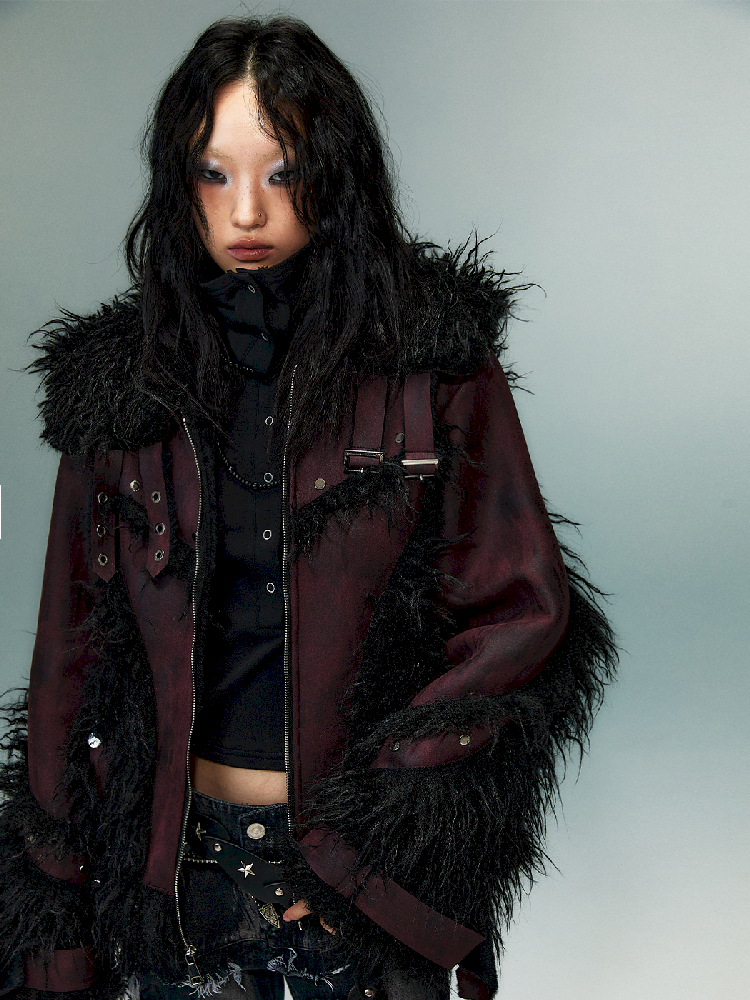 Lapel Suede Eco-Fur Warm Coat【s0000011477】