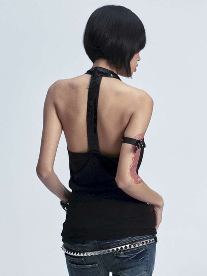 Two-Tone Cotton Slim Camisole【s0000014660】