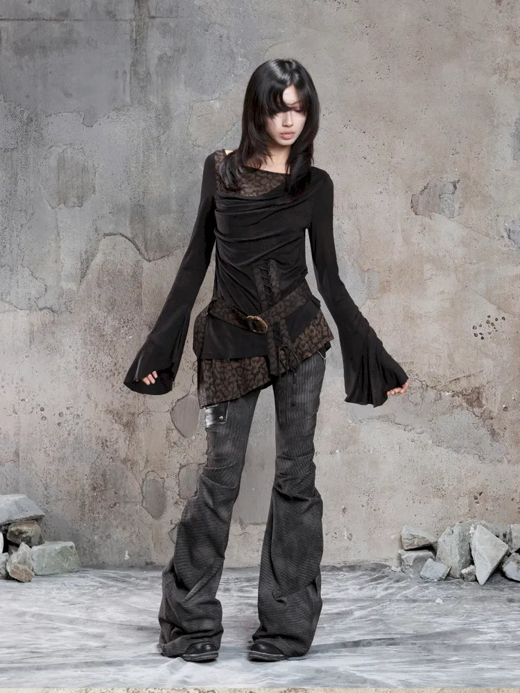 Fake Two-Piece Crew Neck Knit Blouse【s0000014129】