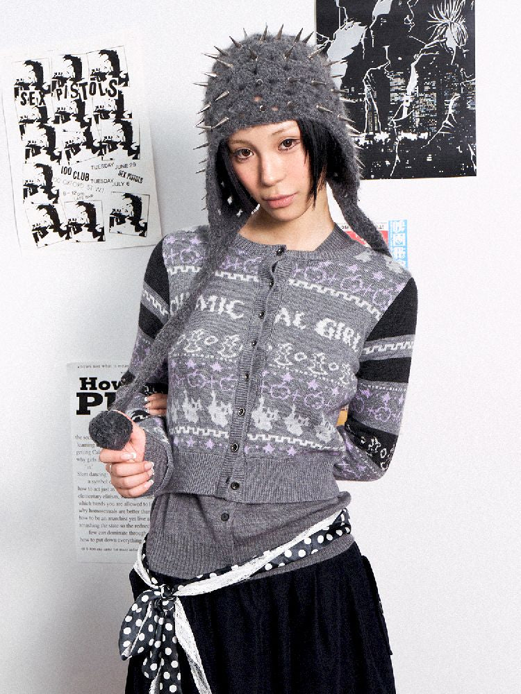 Apple Fair Isle Knit Cardigan【s0000011644】