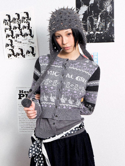 Apple Fair Isle Knit Cardigan【s0000011644】