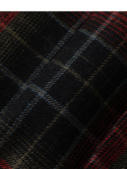 Plaid Stitching Leather Skirt【s0000015546】