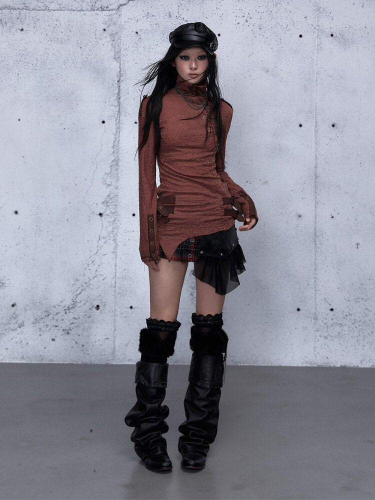 High Neck Jacquard Knit Base Top【s0000015550】