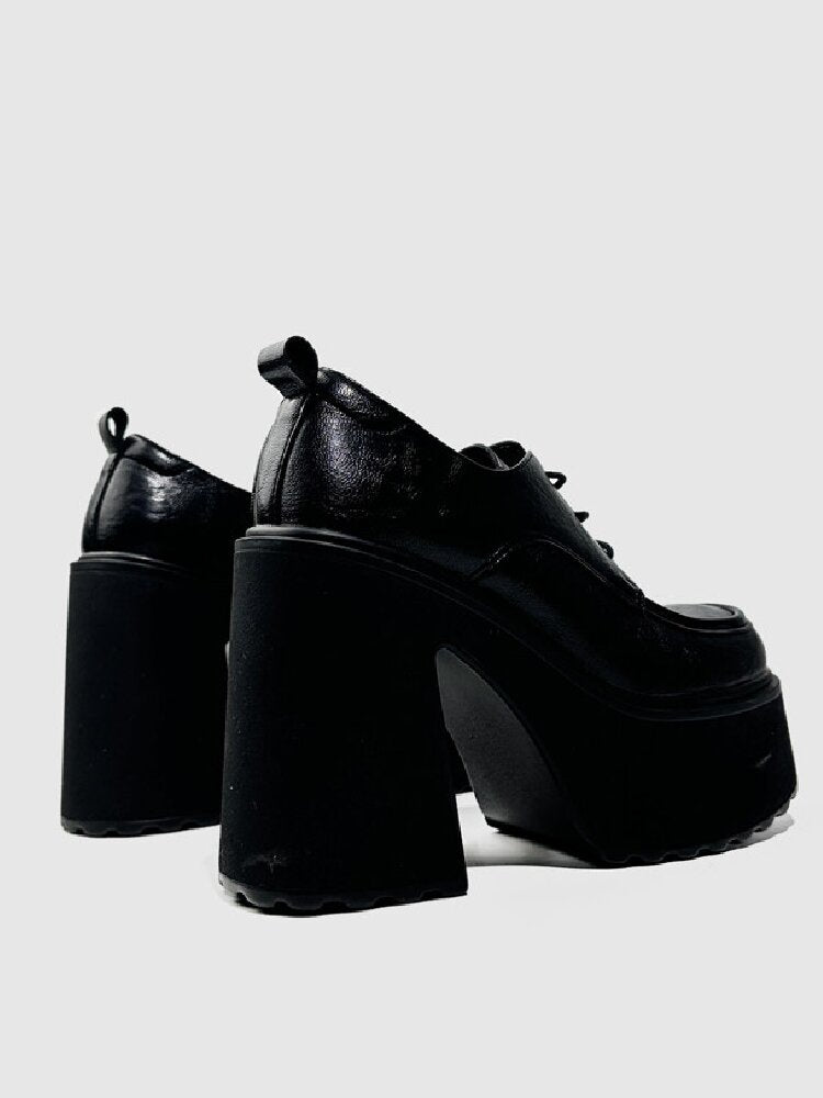 Y2K Thick Soled Punk Leather Shoes【s0000015717】