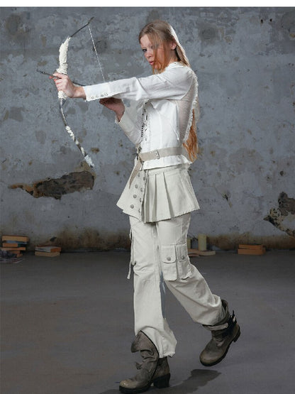 Napoleon Pleated Patchwork Pants【s0000018105】