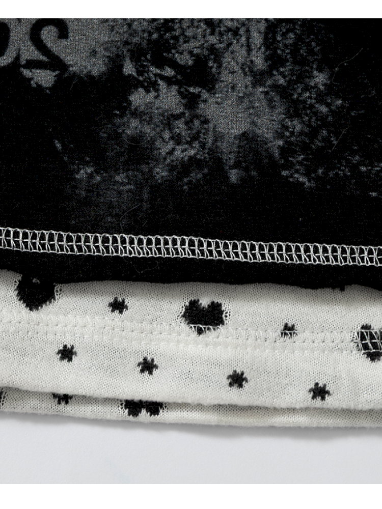 Retro Punk V-Neck Stretch T-Shirt【s0000014928】