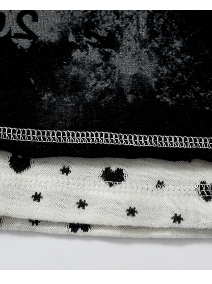 Retro Punk V-Neck Stretch T-Shirt【s0000014928】