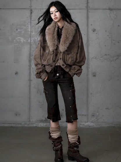 Slim-Fit Flattering Cropped Denim Shorts【s0000013954】