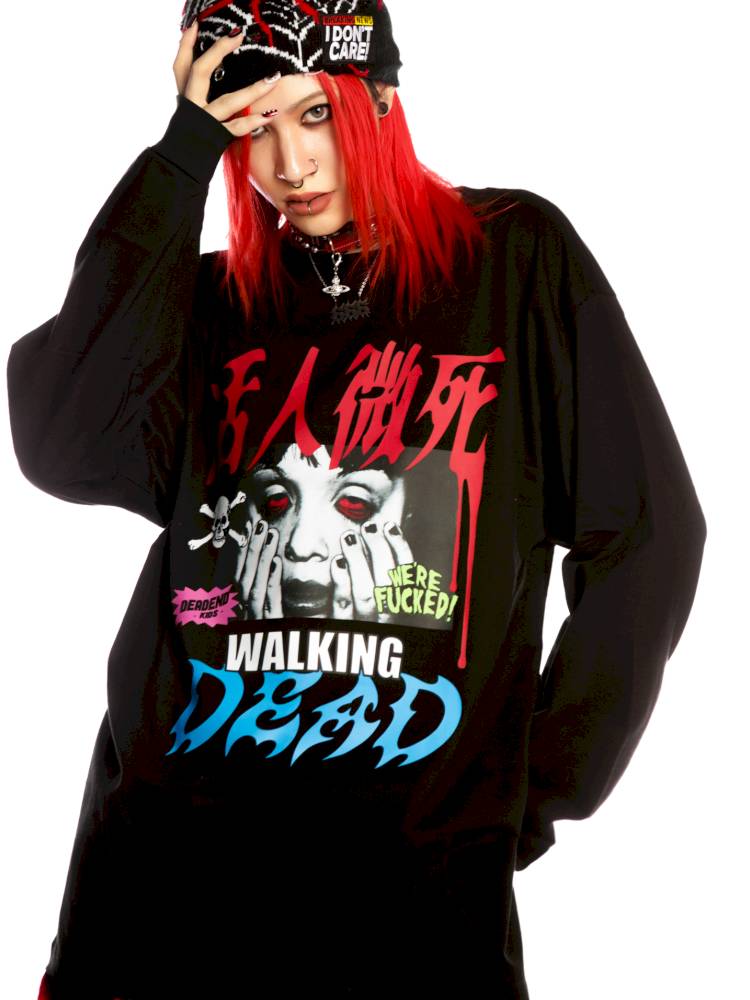American punk subculture long-sleeved sweatshirt【s0000014376】