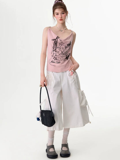 Retro Bunny Print Swing Camisole【s0000017677】