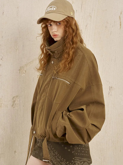 Stand Collar Motorcycle Leather Jacket【s0000014042】