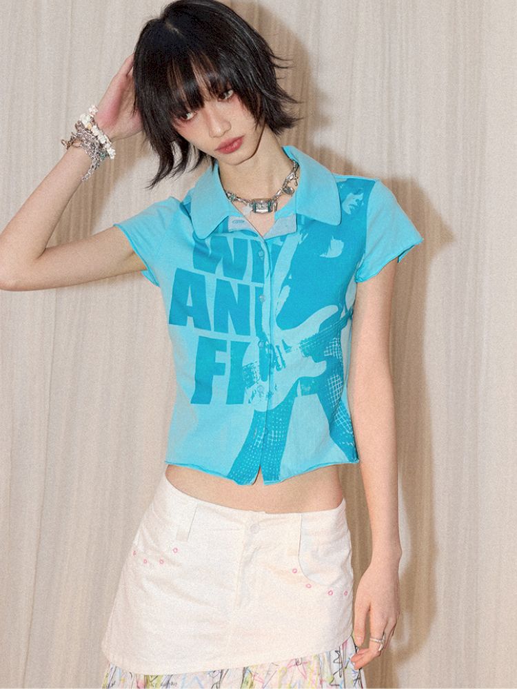 Printed Short Sleeve Shirt【s0000012954】