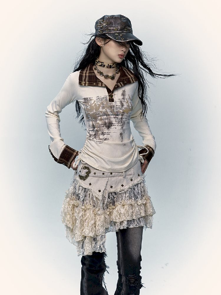 Lace Mesh Half Skirt【s0000011431】