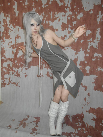 Medieval Pleated Slip Dress【s0000017977】