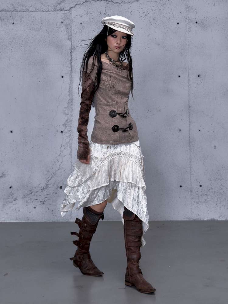 Wasteland Vintage Patchwork Knit Top【s0000014933】