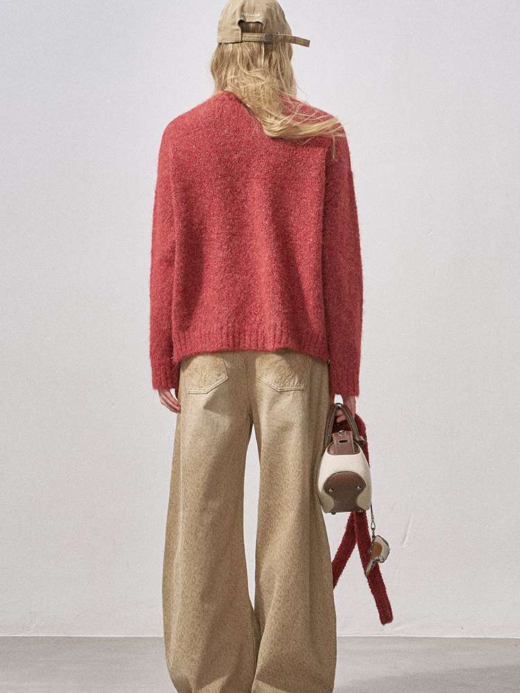 Diamond Plaid Knit Sweater Pants【s0000015072】