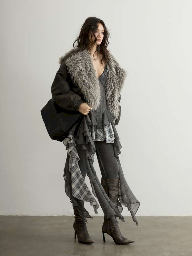 Aviator Hooded Fur Short Jacket【s0000015189】