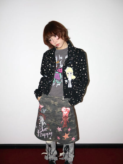Illustration Short Shoulder Sweatshirt【s0000018664】