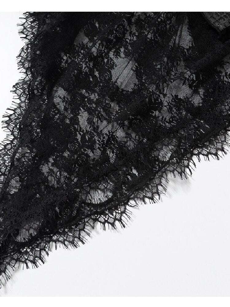 Baroque Velvet Lace A-Line Skirt【s0000016988】