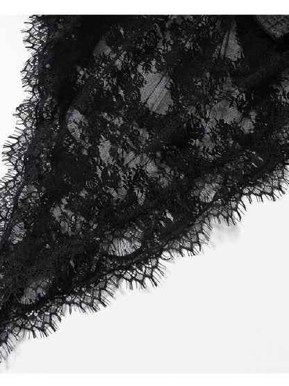 Baroque Velvet Lace A-Line Skirt【s0000016988】