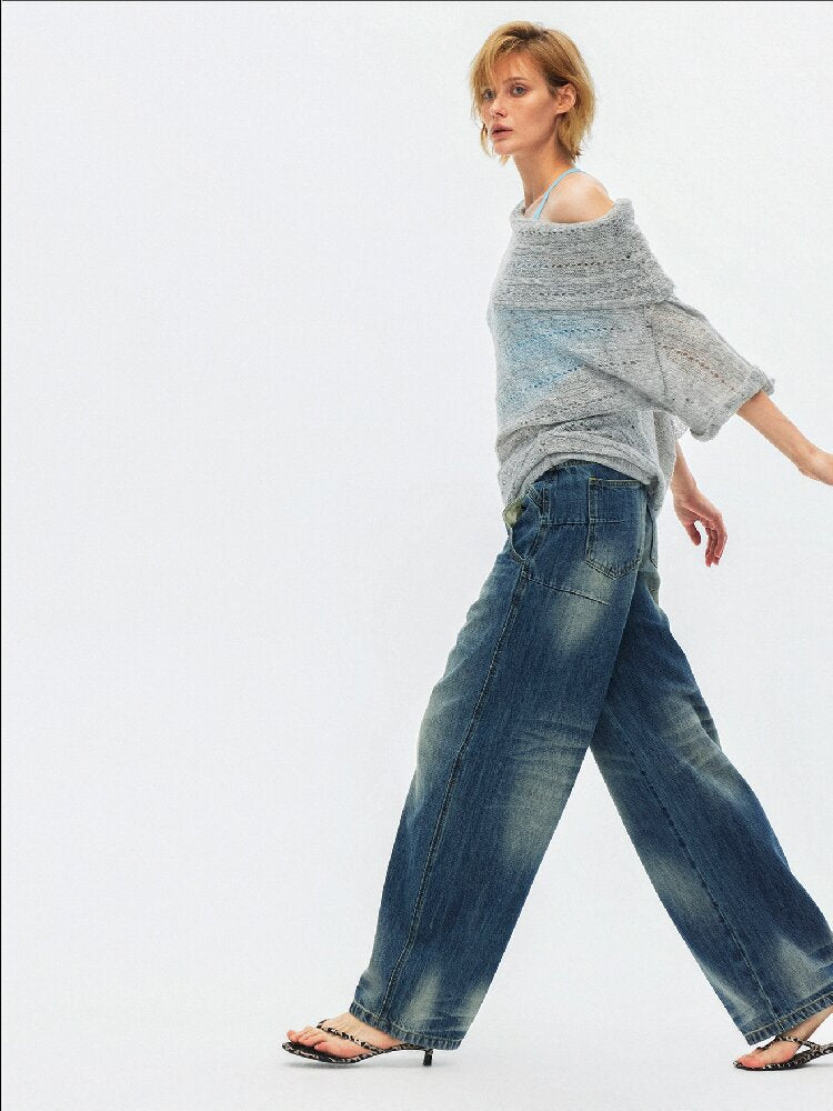 One Shoulder Cut Out Cable Knit【s0000015930】