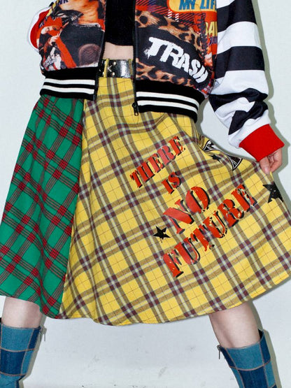 Vintage layered butt curtain skirt【s0000014378】