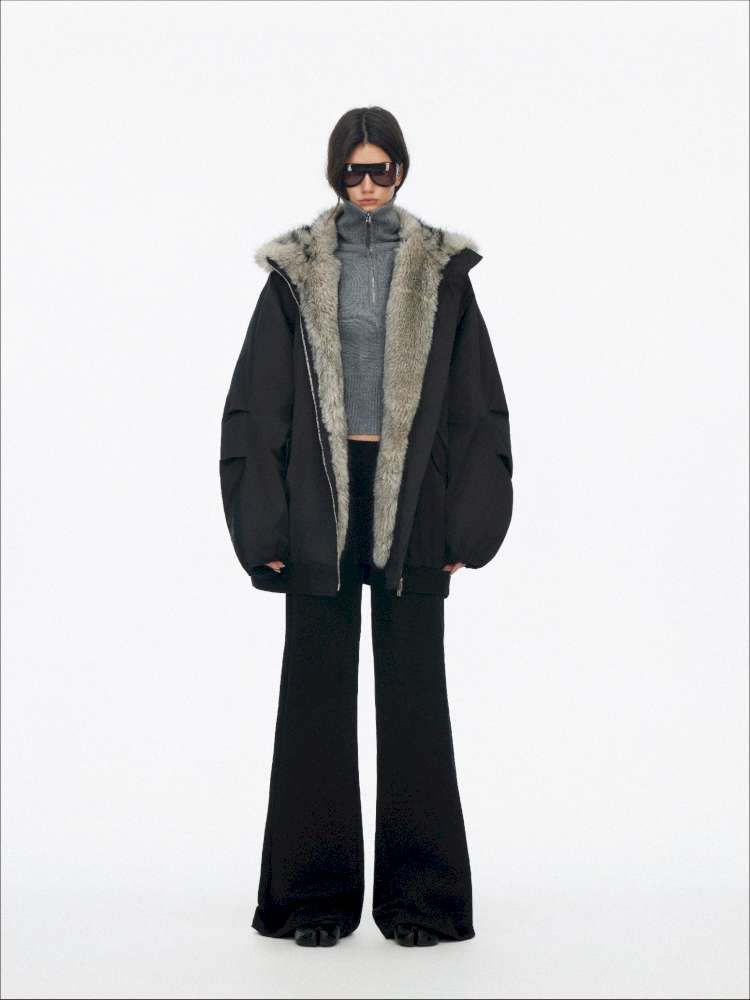 Plush Collar Warm Padded Jacket【s0000014872】