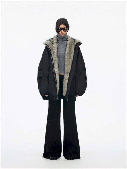 Plush Collar Warm Padded Jacket【s0000014872】