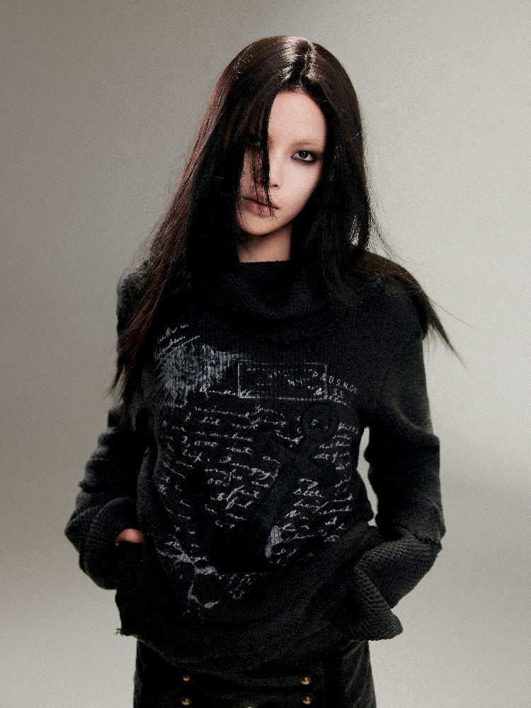 High Neck Fringe Sweater【s0000011259】