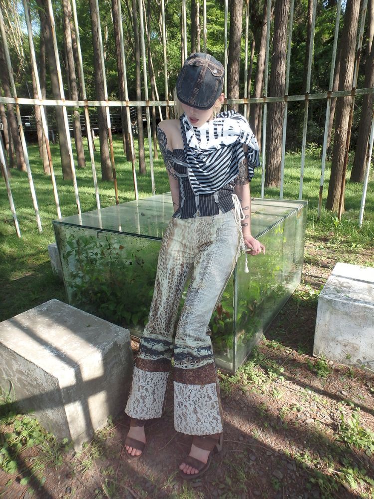 Spider Web Aged Splicing Micro Pants【s0000012469】