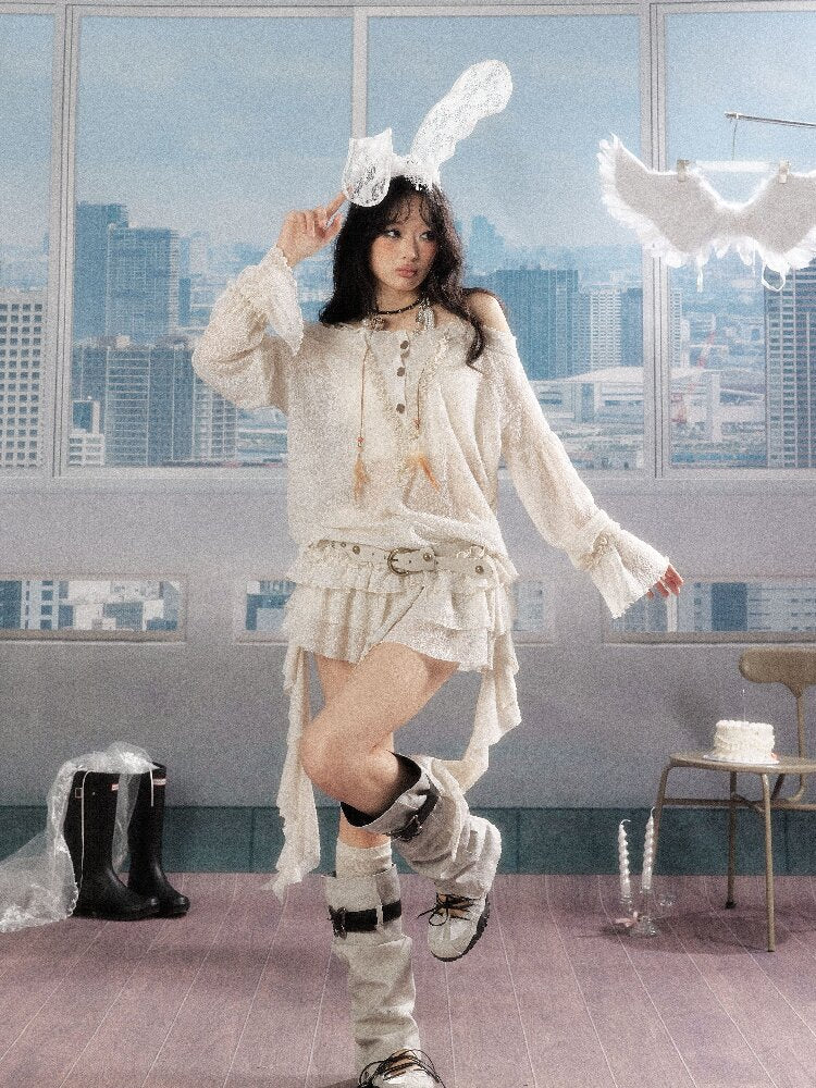Texture Irregular Streamer Skirt【s0000016281】