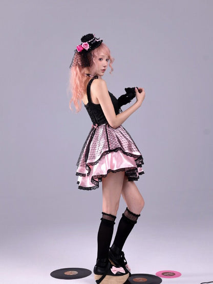 Baroque Relief Black Puffy Skirt Jsk【s0000016223】