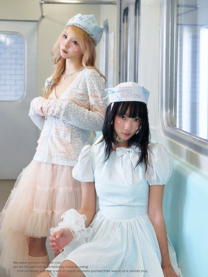 Mesh Peach Pink Puffy Hem Skirt【s0000016365】