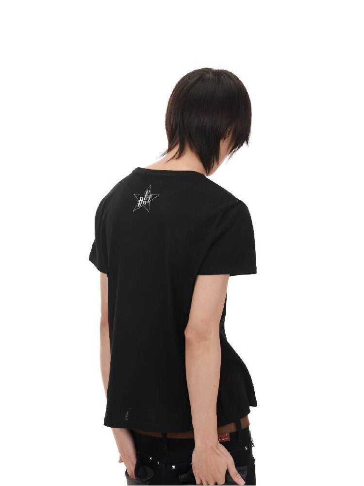 Snowflake Cotton Destruction T-Shirt【s0000018213】