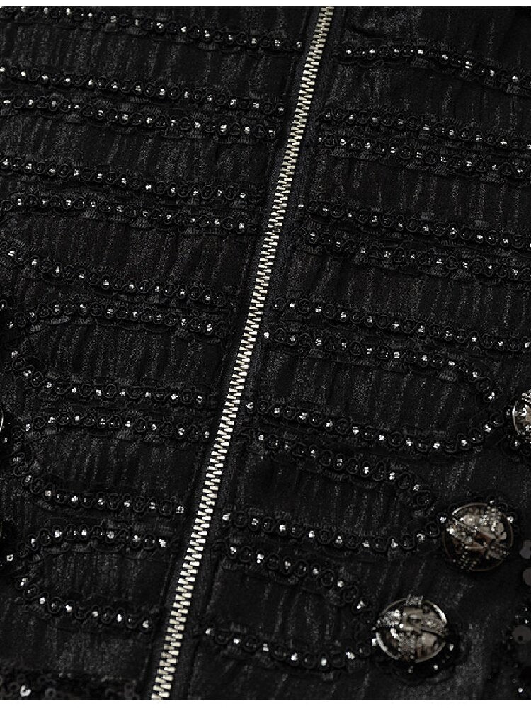 Vintage Court Punk Sequin Dress【s0000017858】