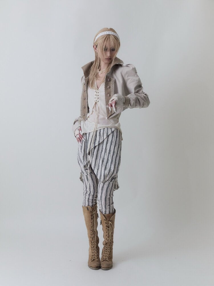 Aristocrat Striped Leggings【s0000017972】