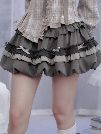 Bow flower bud skirt【s0000014375】