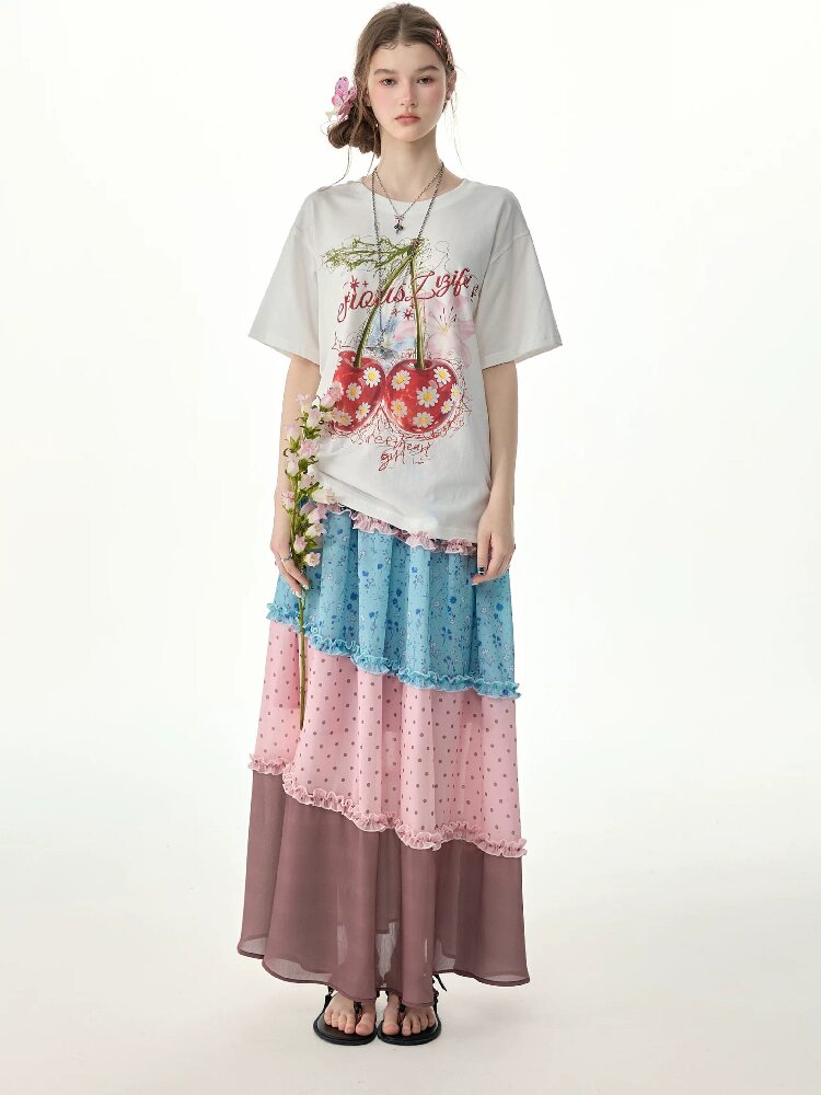 Pastoral Poem Floral Long Skirt【s0000017261】