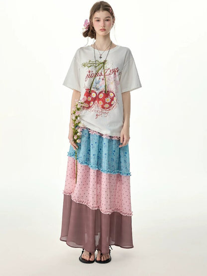 Pastoral Poem Floral Long Skirt【s0000017261】